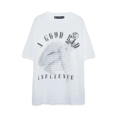 A GOOD BAD INFLUENCE THE GIRL T-SHIRT "WHITE"