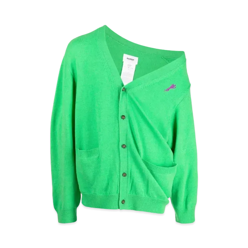 doublet Logo Cardigan "Grass Green"