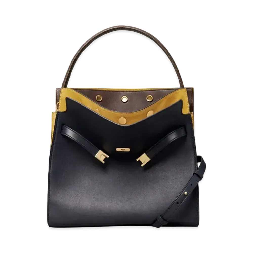 Tory Burch Lee Radziwill Double Bag "Navy"