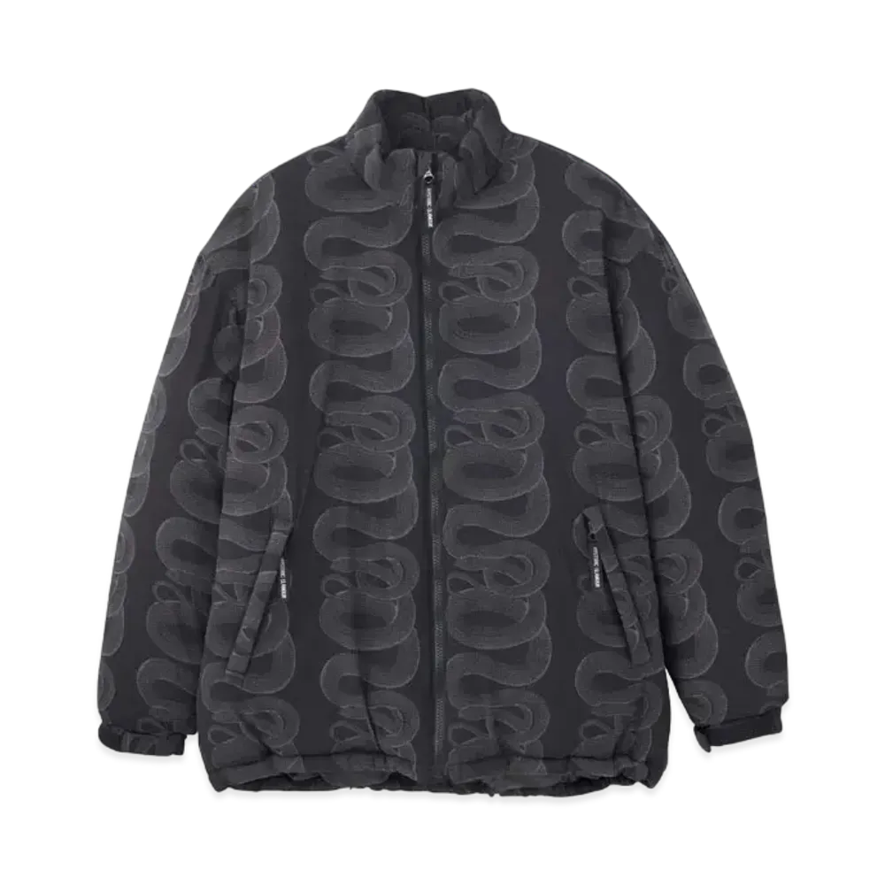 HYSTERIC GLAMOUR Snake Loop Pattern Stand Collar Jacket "Black"