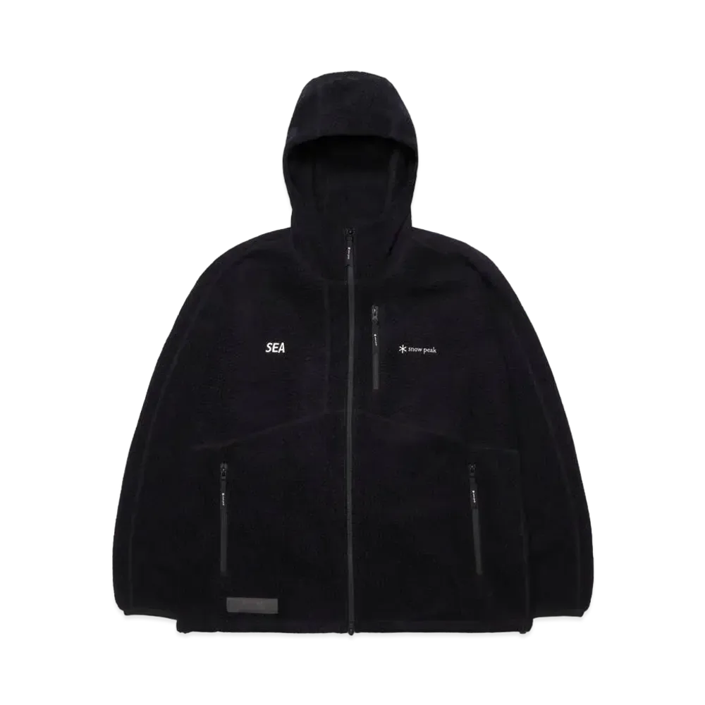 WIND AND SEA x Snow Peak Thermal Boa Fleece Jacket "Black"