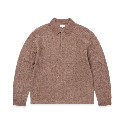 thisisneverthat Velvet Knit Polo "Rust"