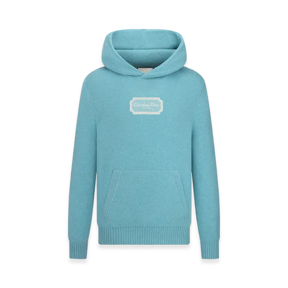 Dior Christian Dior Couture Hooded SweatshirtCashmere Fleece "Blue"