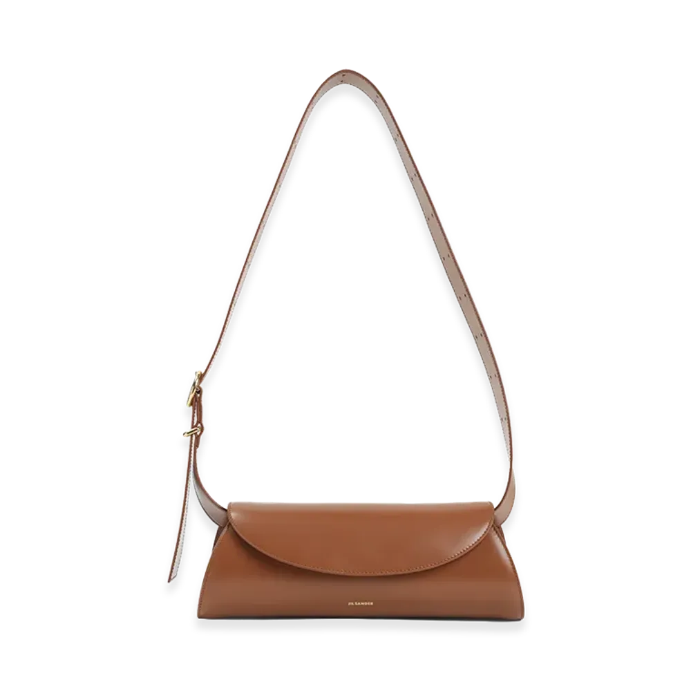 Jil Sander Women's Cannolo Shoulder Bag "Camel"