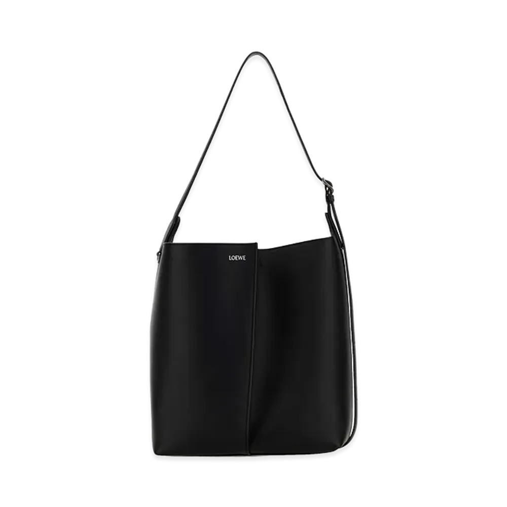 LOEWE Women's Leather Large Bilbao Bucket Bag "Black"