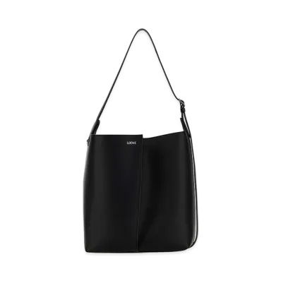 LOEWE Women's Leather Large Bilbao Bucket Bag "Black"