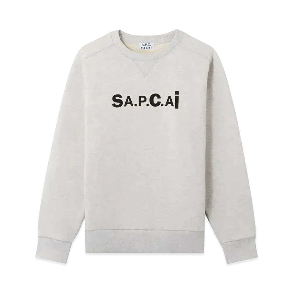 sacai x A.P.C. SWEAT TANI "Light Gray"