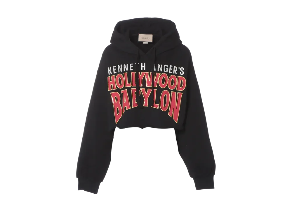 グッチ ハリウッド バビロン クロップドフーディー "ブラック"