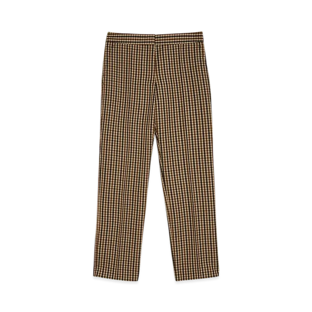 Jil Sander Wool Canvas Tailored Trousers "Hazelnut Mouline"