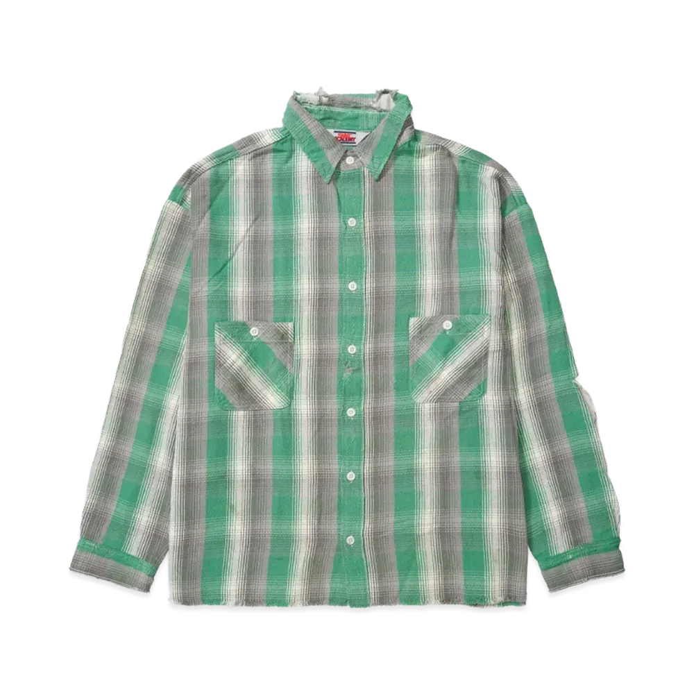 Saint Mxxxxxx SA Flannel Shirt "Green"