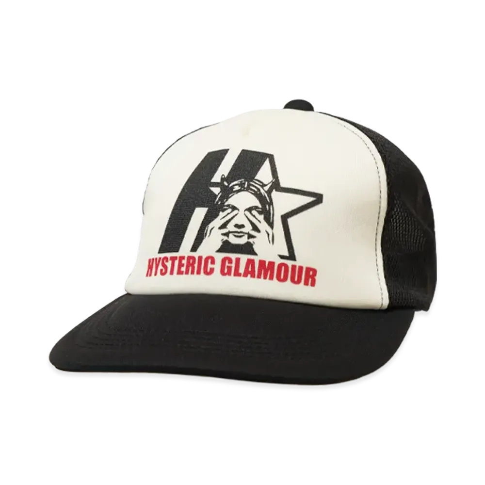HYSTERIC GLAMOUR Star Evil Mesh Cap "Black" 02243QH02