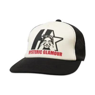 HYSTERIC GLAMOUR Star Evil Mesh Cap "Black" 02243QH02