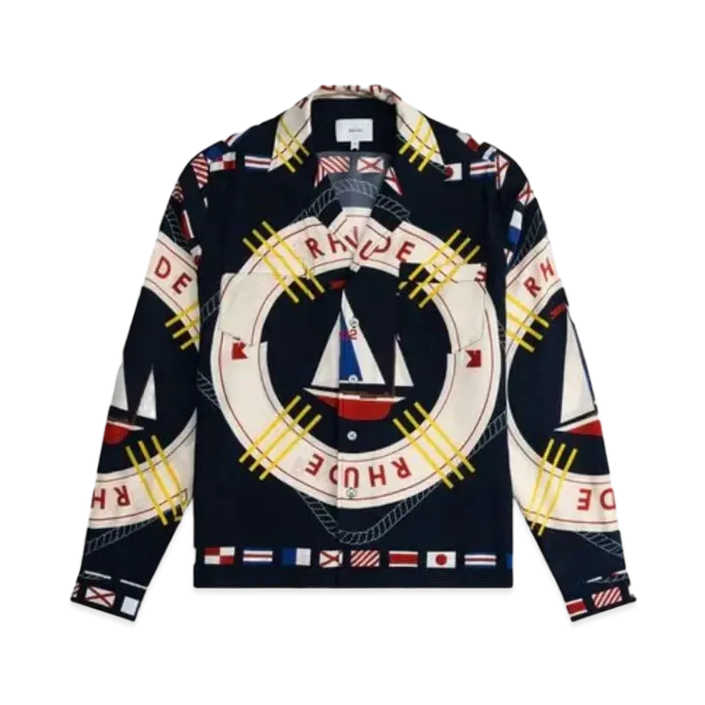 RHUDE Flag Sail LS Silk Shirt "Multi"