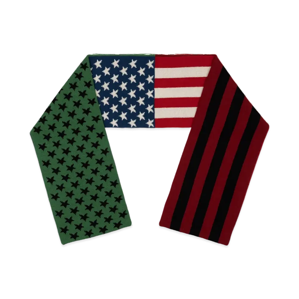 DENIM TEARS One Country Two Flags Scarf "Multi"