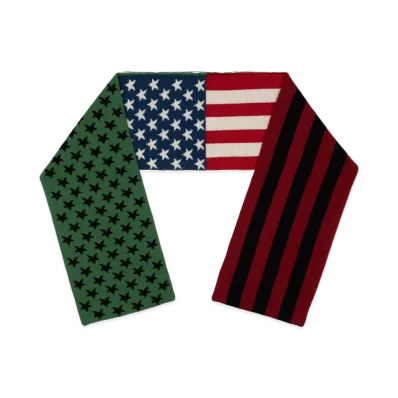 DENIM TEARS One Country Two Flags Scarf "Multi"