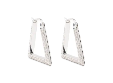 Bottega Veneta Women's Earrings Cubic Zirconia "White/Silver"