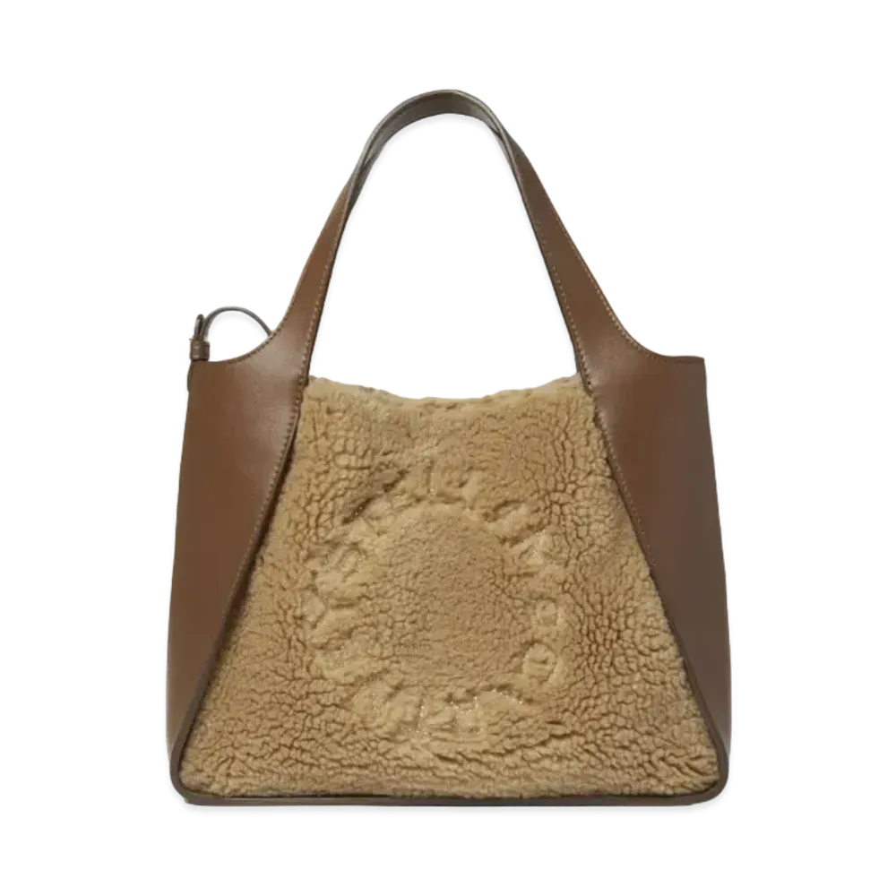 Stella McCartney Stella Logo Teddy Mat Crossbody Bag "Biscuit"