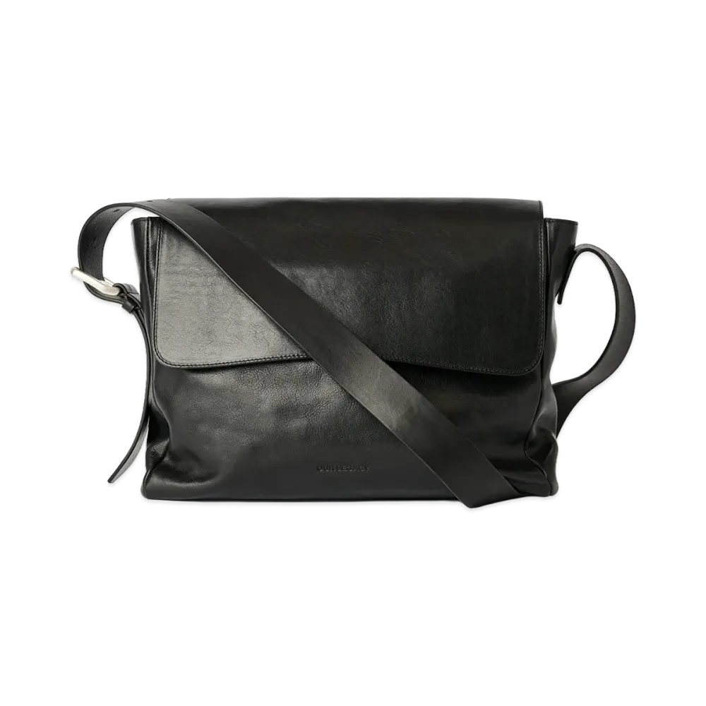 OUR LEGACY Piston Messenger "Tire Black Forever Cowhide"
