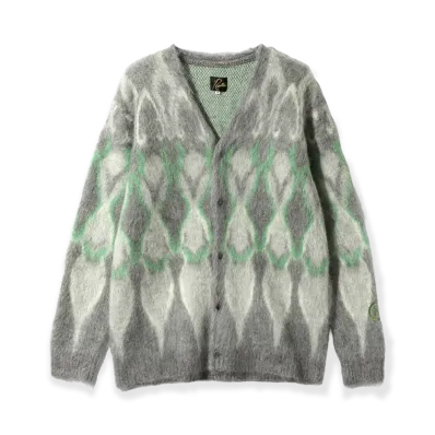 NEEDLES x Hidden Mohair Cardigan "Grey/Green"