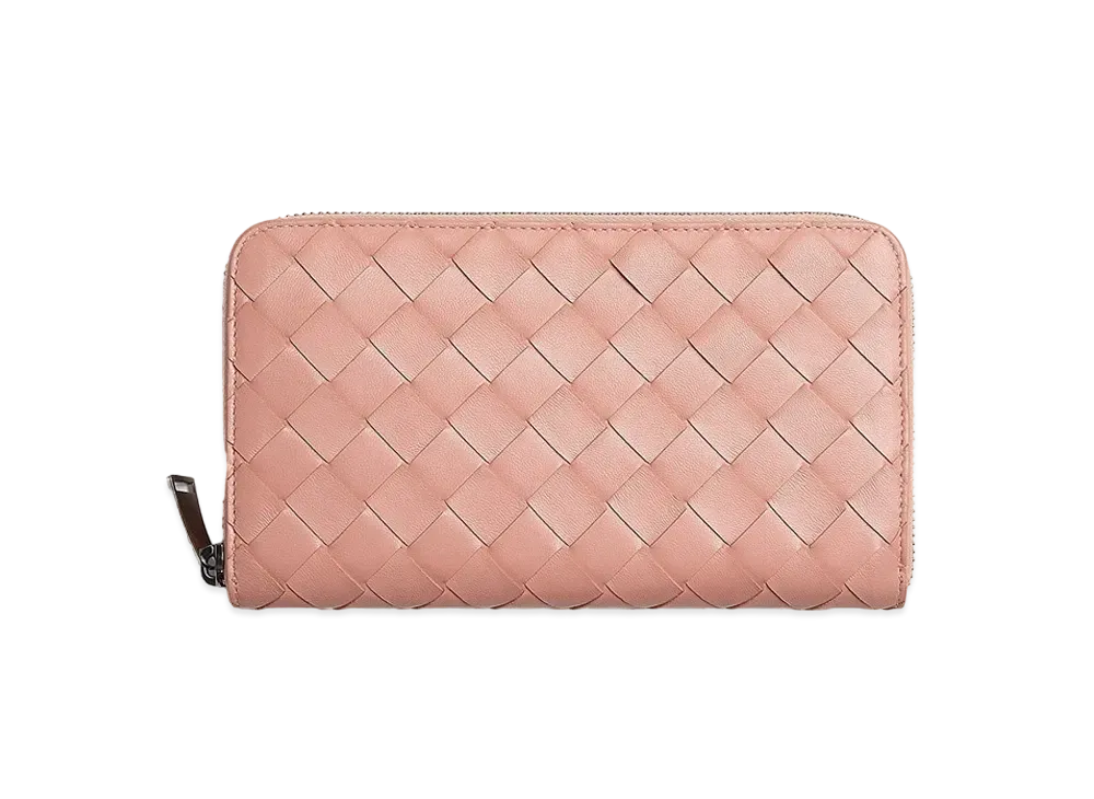 Bottega Veneta Zip Around Wallet "Peachy"