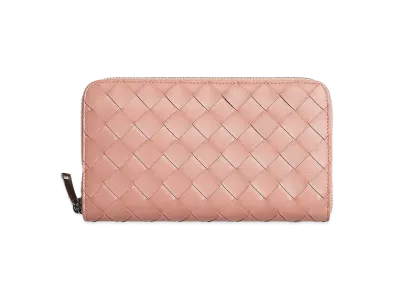 Bottega Veneta Zip Around Wallet "Peachy"