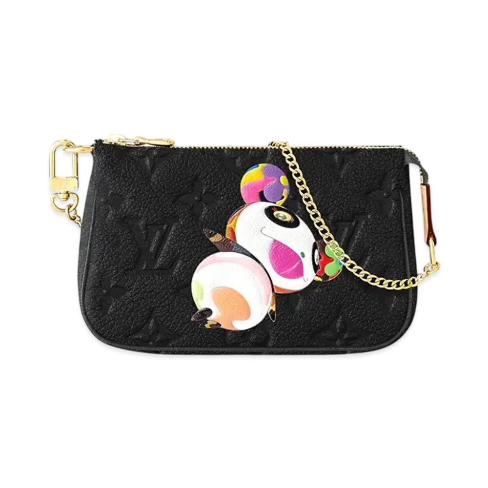 Louis Vuitton x Takashi Murakami Mini Pochette Accessoires Monogram Empreinte "Noir"