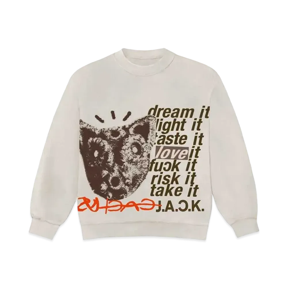 Travis Scott Cactus Jack D.L.T.L.F.R.T. CREWNECK "Ivory"