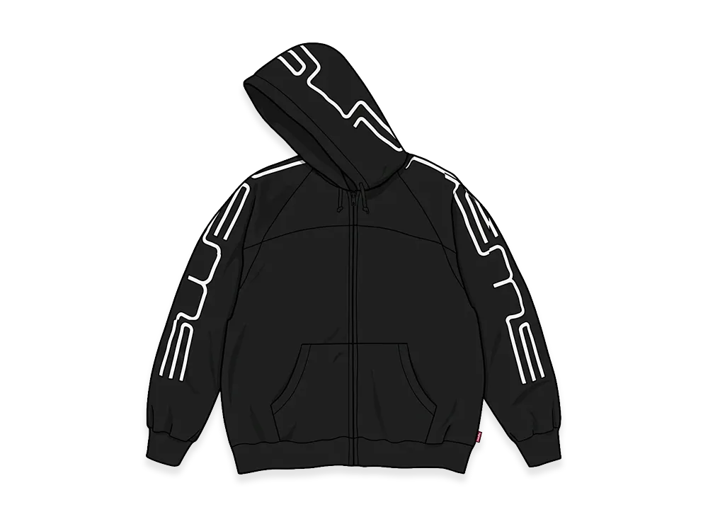 Supreme Connect Zip Up Hooded Sweatshirt "Black"