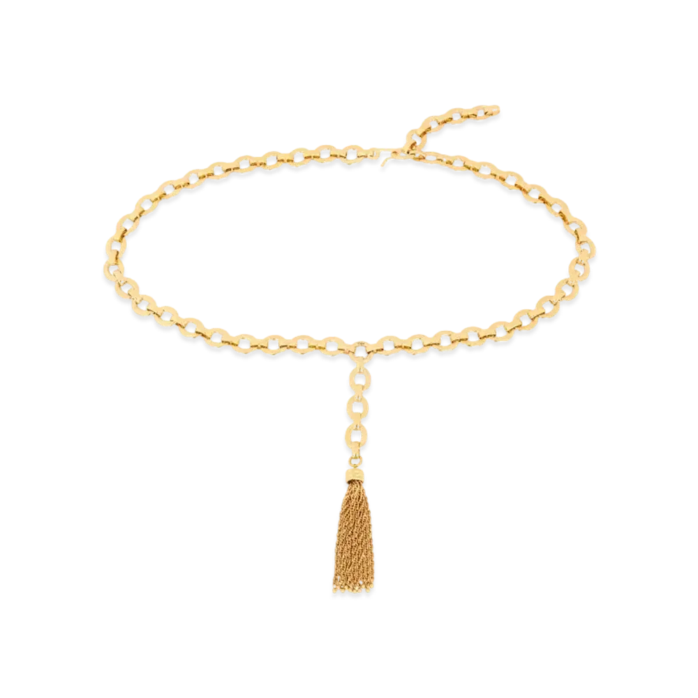 Chloe Pompoms Belt "Vintage Gold"