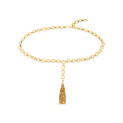 Chloe Pompoms Belt "Vintage Gold"