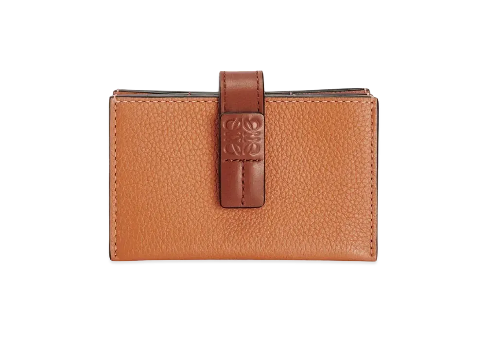 LOEWE Accordion Cardholder In Soft Grained Calfskin "Light Caramel/Pecan"