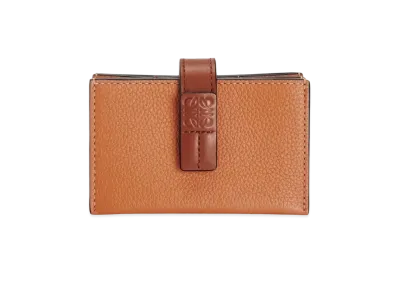 LOEWE Accordion Cardholder In Soft Grained Calfskin "Light Caramel/Pecan"