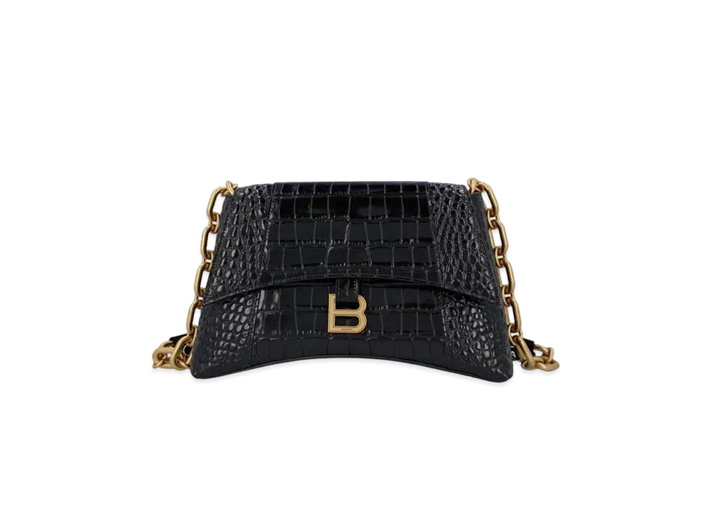 BALENCIAGA Leather Shoulder Bag "Black"