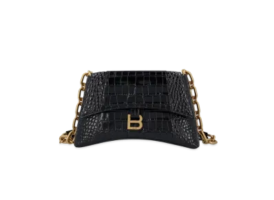 BALENCIAGA Leather Shoulder Bag "Black"