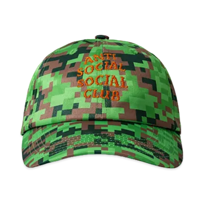 ANTI SOCIAL SOCIAL CLUB x Minecraft Pixel Camo 6P Hats "Green"