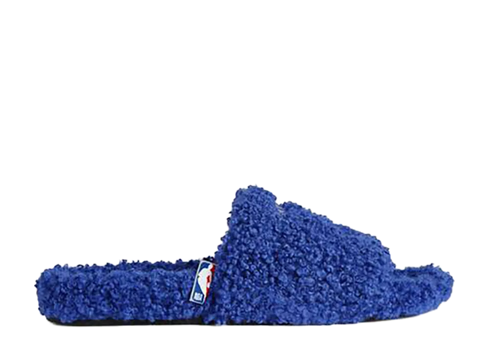 NBA × BALENCIAGA Furry Open Mule "Blue/White"