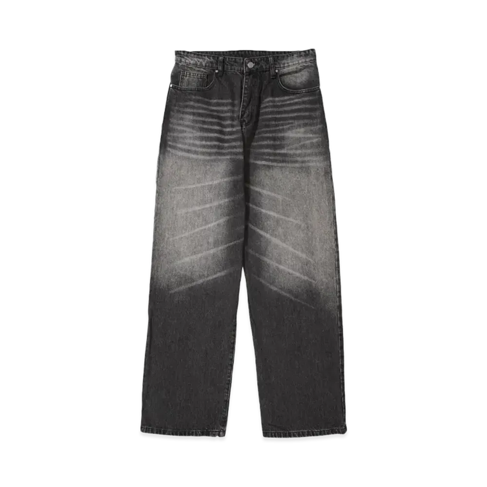 Basketcase LAX BAGGY DENIM, whisker wash "FADED BLACK"