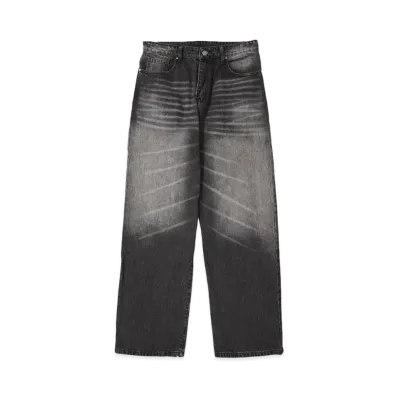 Basketcase LAX BAGGY DENIM, whisker wash "FADED BLACK"