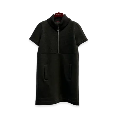 GUCCI Women's Melange Stretch Jersey Dress "Grey"