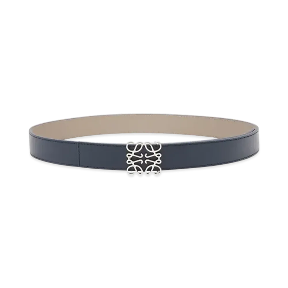 LOEWE Reversible Anagram Belt "Navy/Sand"