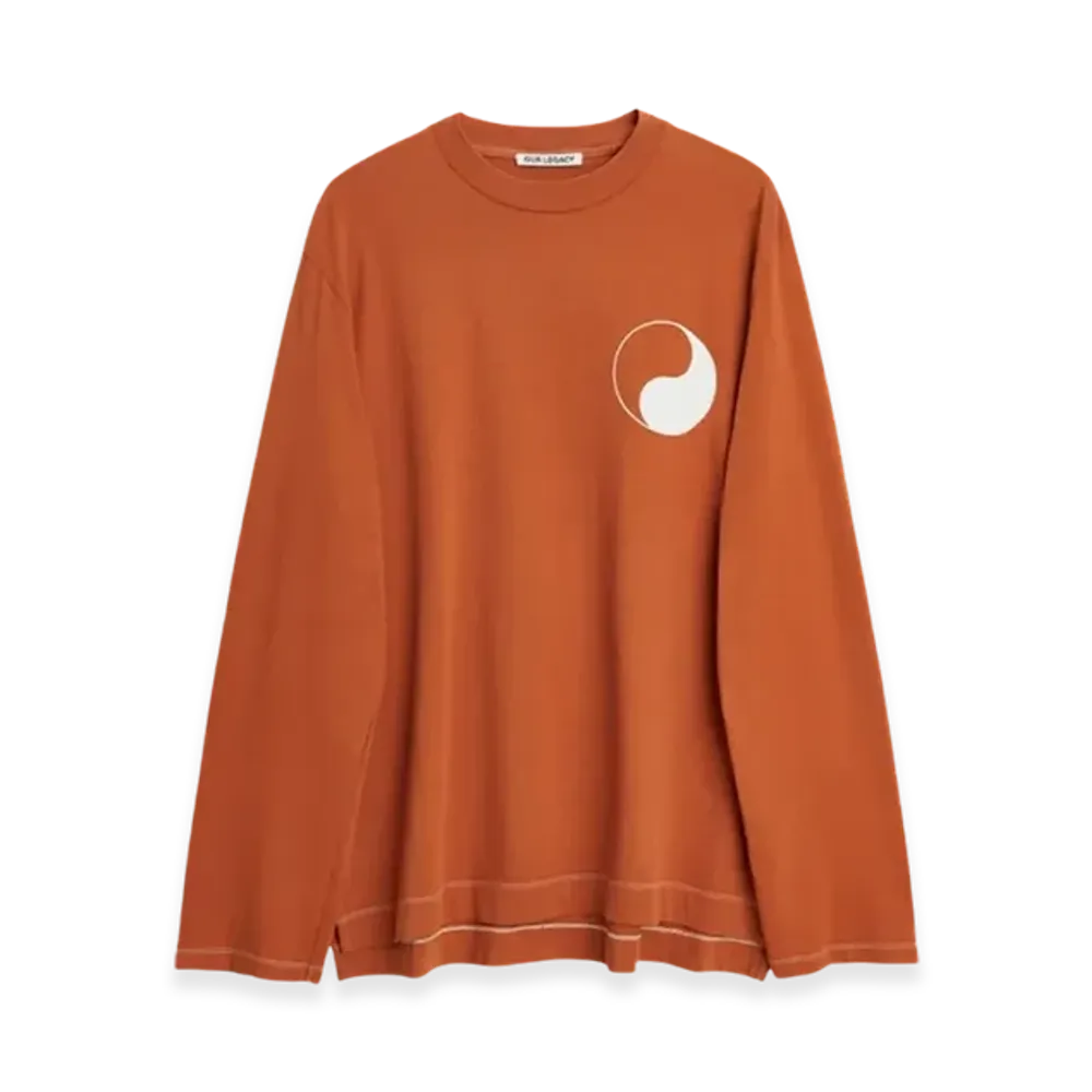 OUR LEGACY Work Shop Box Long Sleeve T-Shirt "Terracotta"