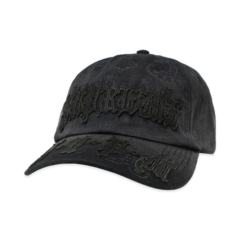 Supreme Leather Applique 6-Panel "Black"