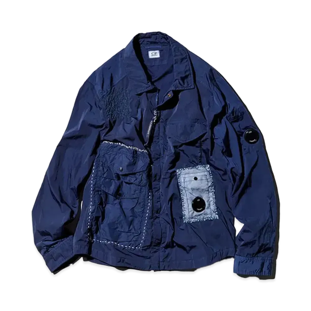 C.P. Company by Sashiko Gals Overshirt In Chrome-R Sashiko "Blue"