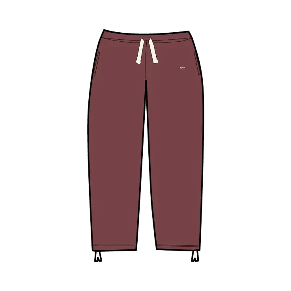 Supreme Small Box Drawstring Sweatpant (26SS) "Maroon"