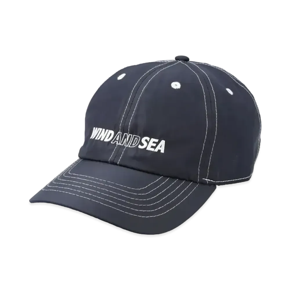 WIND AND SEA White Stitching Low Cap "Navy"