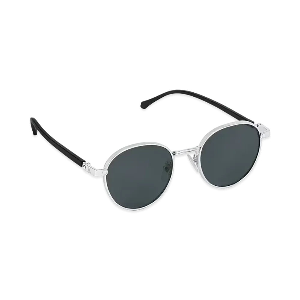 LV Signature Metal Round Sunglasses "Silver"