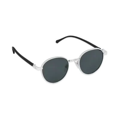 LV Signature Metal Round Sunglasses "Silver"