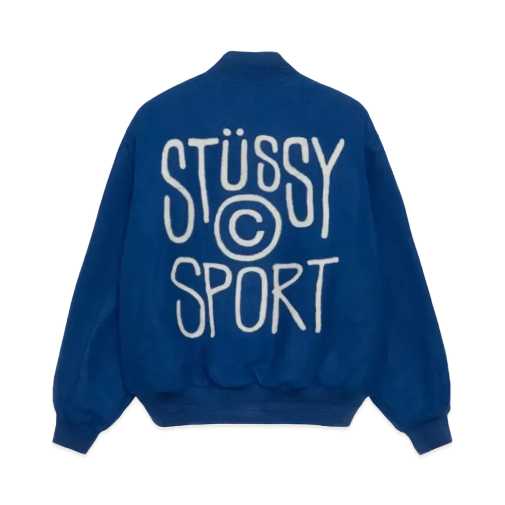 Stussy Sport Melton Varsity Jacket "Royal"