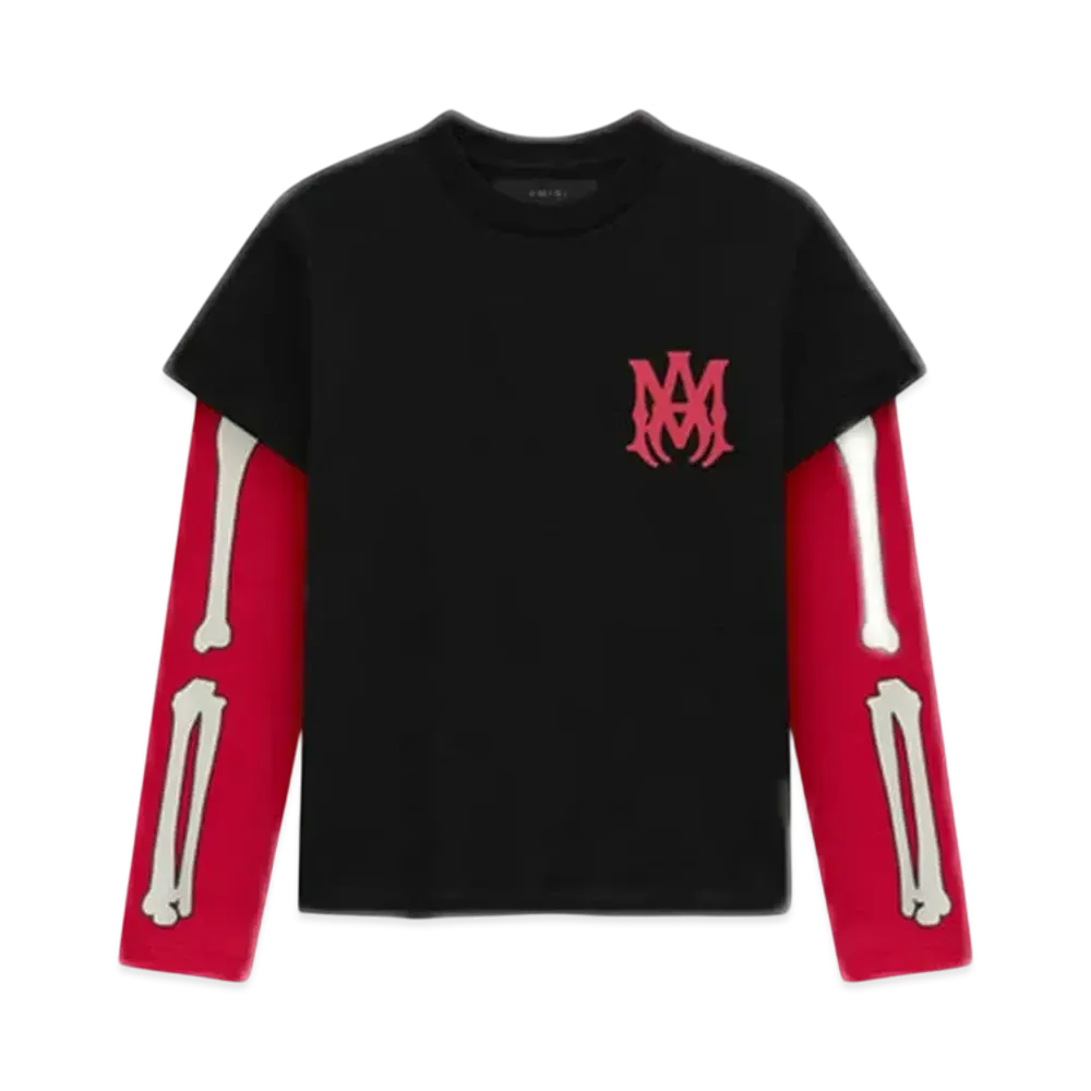 AMIRI Kids' Bones Long Sleeve Tee "Black"