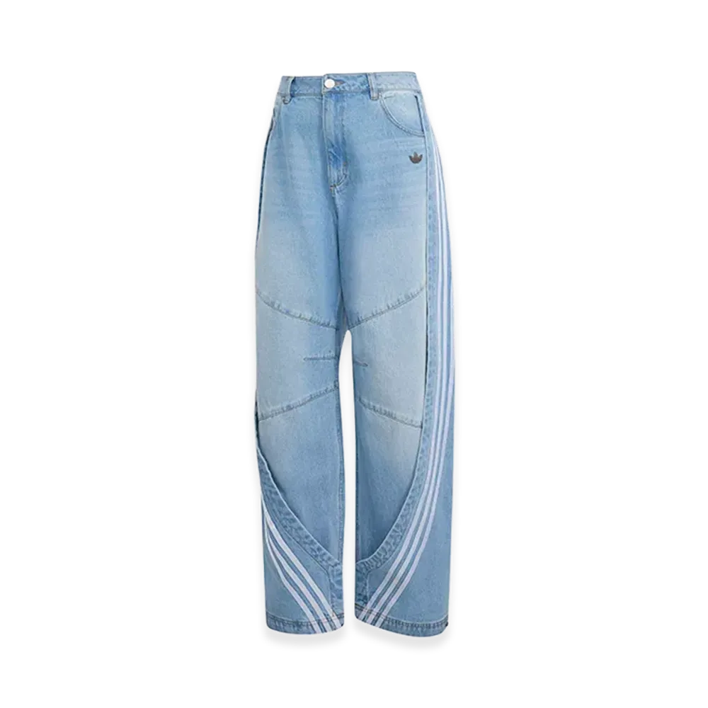 adidas Women's Adilenium 5.0 Banana Overlay Denim Pants "Light Blue"